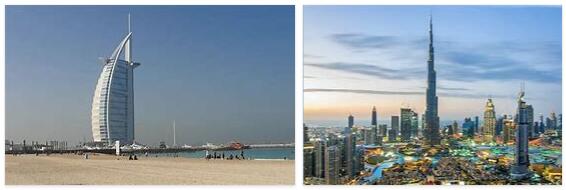Landmarks in Dubai, United Arab Emirates